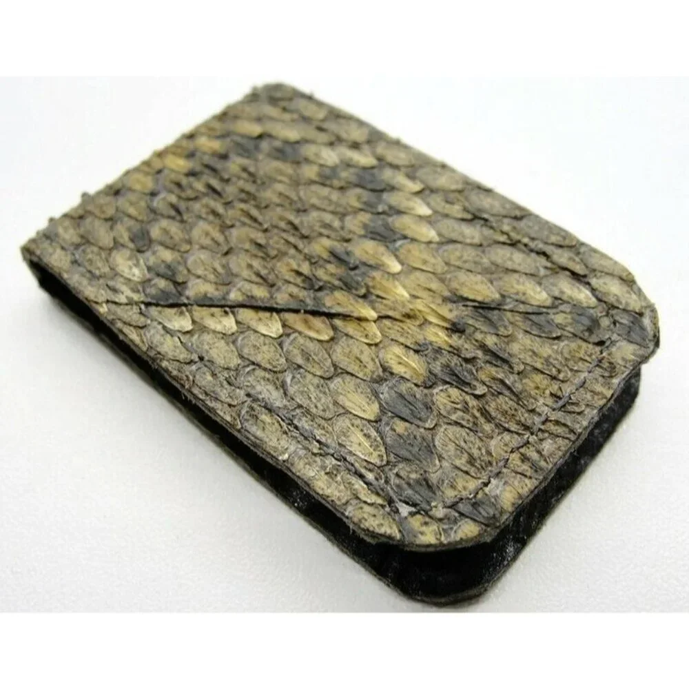 Reptile Skin Money Clip Credit Card Cash ID Holder